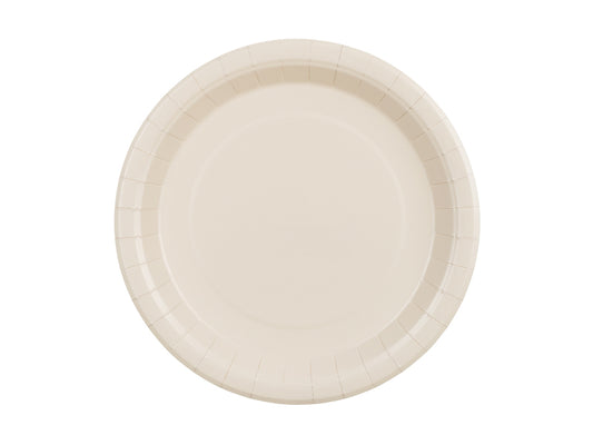 Assiettes en papier, beige, 23 cm – lot de 6 pièces