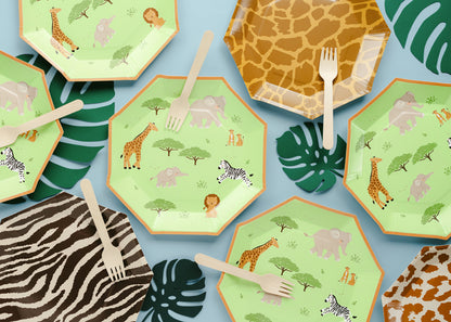 Assiettes animaux Safari 23 cm – Lot de 6