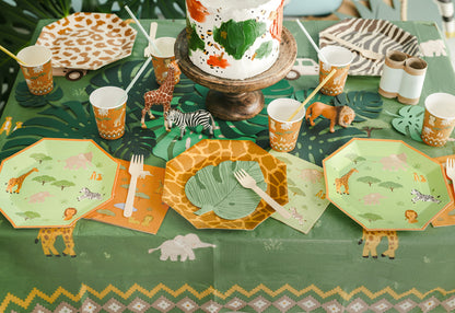 Assiettes animaux Safari 23 cm – Lot de 6