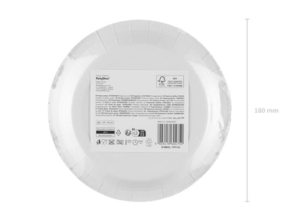 Assiettes Nœud, 18 cm, rouge-beige (lot de 6 pièces)