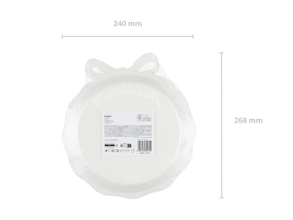Assiettes avec nœud, 24x26.8 cm, beige-doré (lot de 6 pièces)