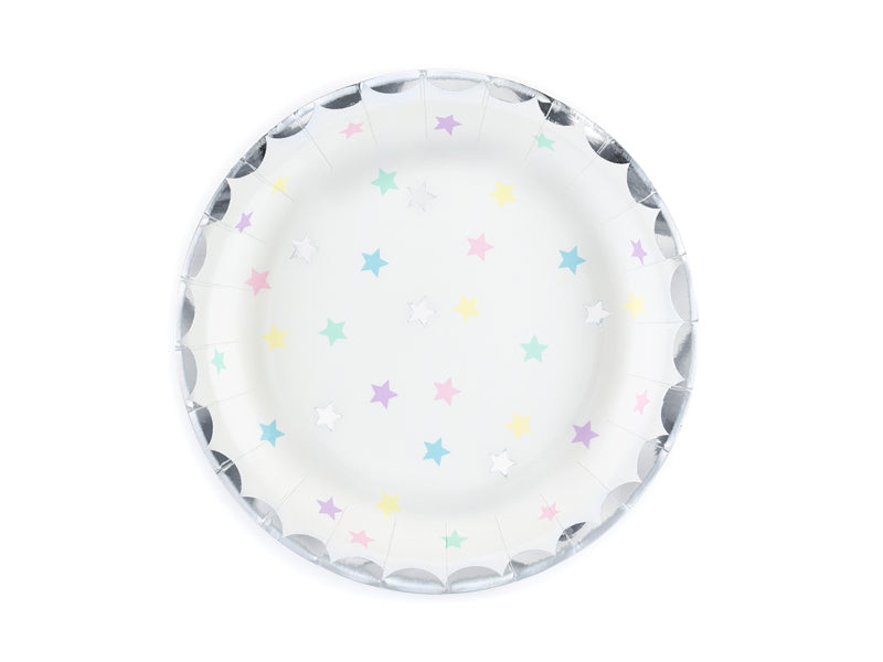 Assiettes Licorne - étoiles, 18 cm – lot de 6 pièces