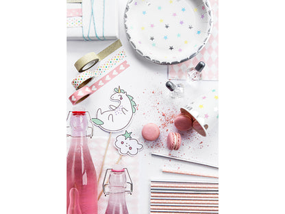 Assiettes Licorne - étoiles, 18 cm – lot de 6 pièces