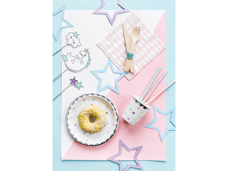 Assiettes Licorne - étoiles, 18 cm – lot de 6 pièces