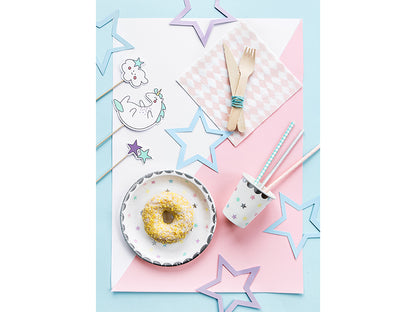 Assiettes Licorne - étoiles, 18 cm – lot de 6 pièces