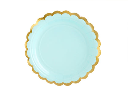 Assiettes anniversaire vert menthe, 18 cm – lot de 6 – Déco anniversaire Dino