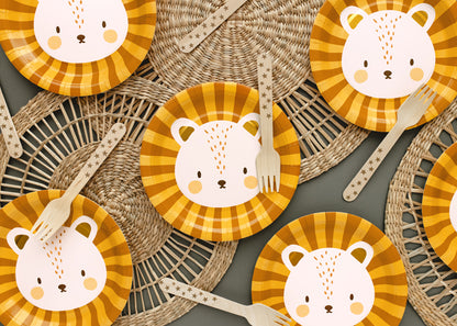 Assiettes lion 18 cm – Lot de 6 – Safari