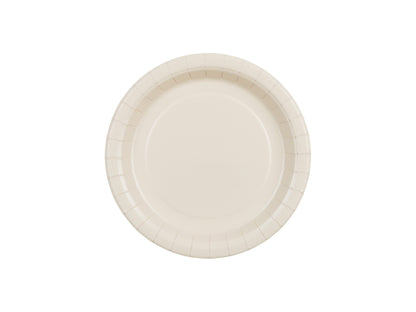 Assiettes en papier, beige, 18 cm – lot de 6 pièces
