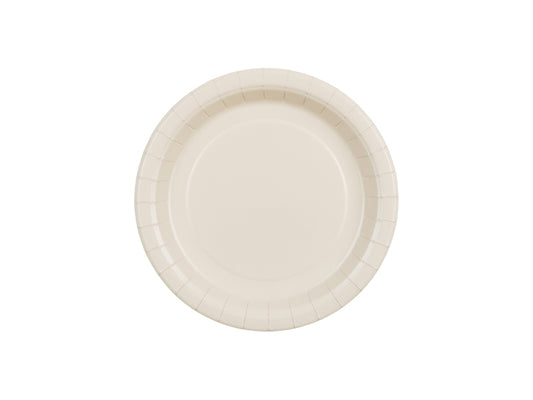 Assiettes en papier, beige, 18 cm – lot de 6 pièces