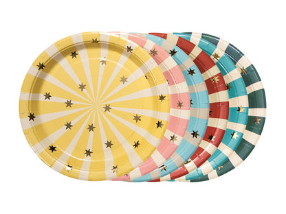 Assiettes rayées Cirque – Lot de 6