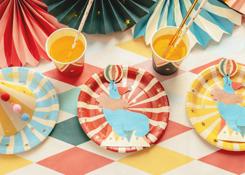 Assiettes rayées Cirque – Lot de 6