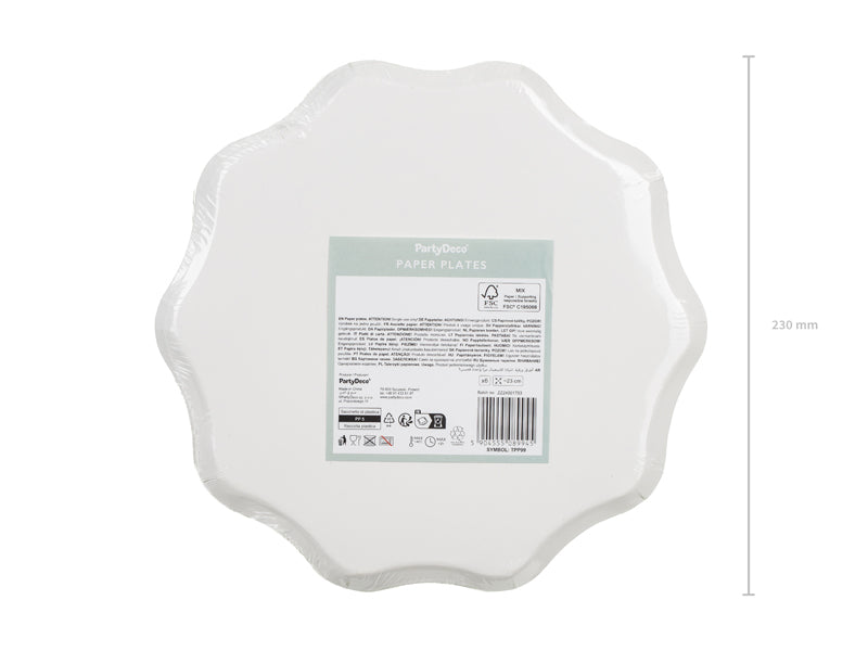 Assiettes à Carreaux, 23 cm, multicolore – lot de 6 pièces