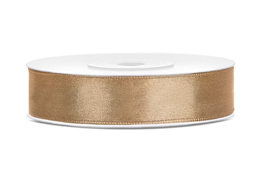 Ruban en satin or clair, 12mm/25m