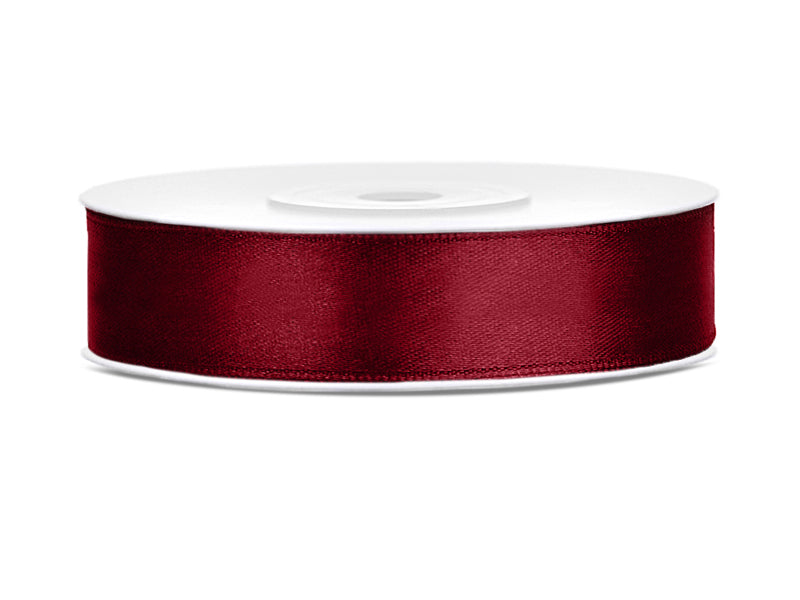 Ruban en satin marron, 12mm/25m
