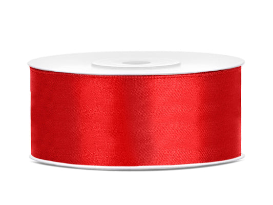 Ruban en satin rouge, 25mm/25m