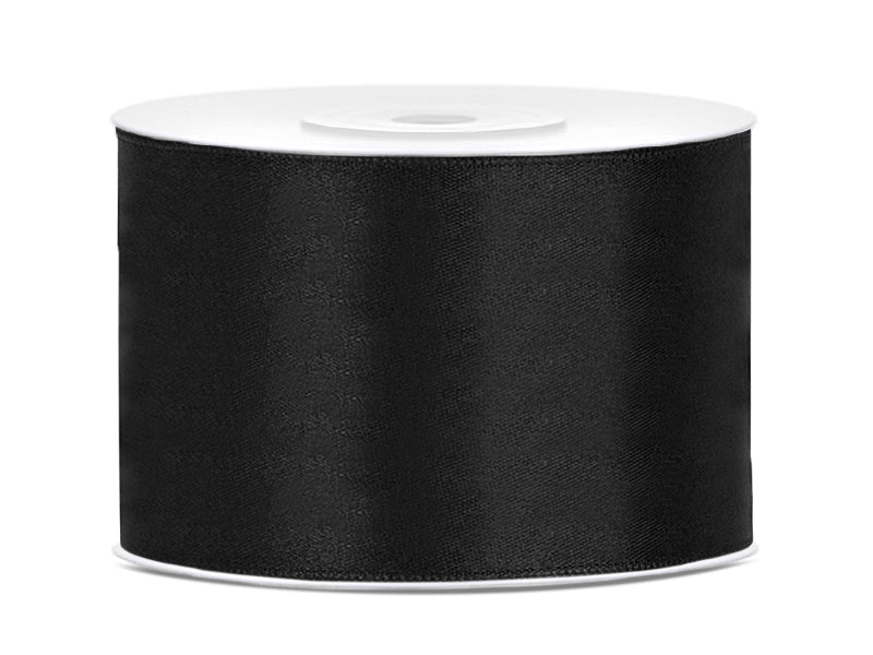 Ruban satin, noir – 50mm/25m