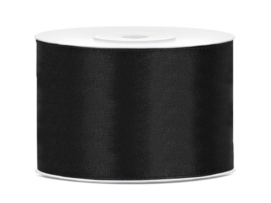 Ruban satin, noir – 50mm/25m