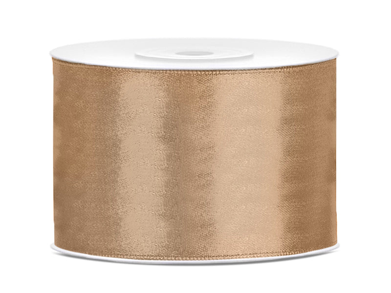 Ruban en satin or clair , 50mm/25m