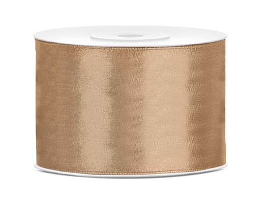 Ruban en satin or clair , 50mm/25m