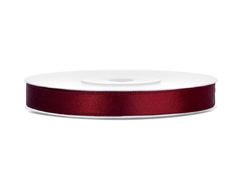 Ruban voile bordé de satin marron, 6mm/25m