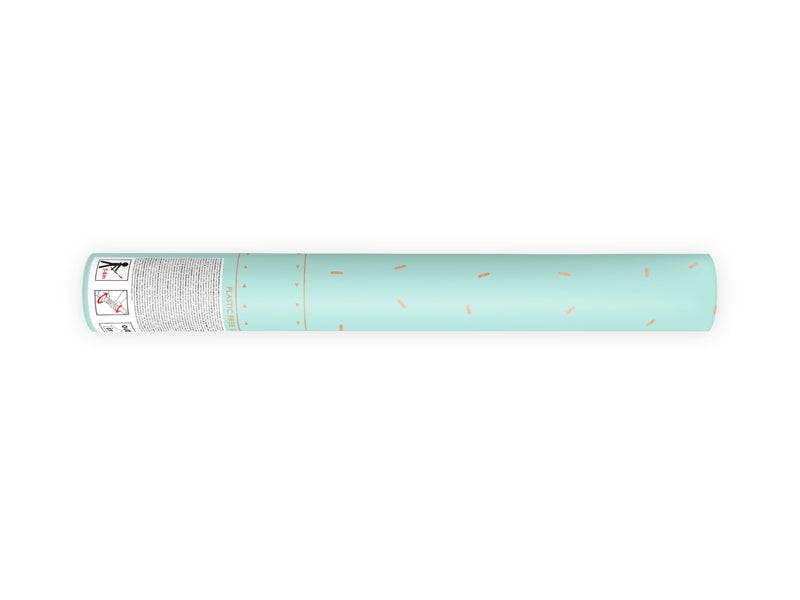 Canon à confettis avec confettis, 40 cm, or rose – Déco anniversaire Dino