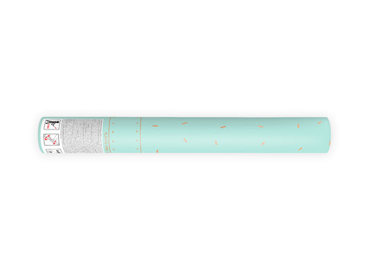 Canon à confettis avec confettis, 40 cm, or rose – Déco anniversaire Dino