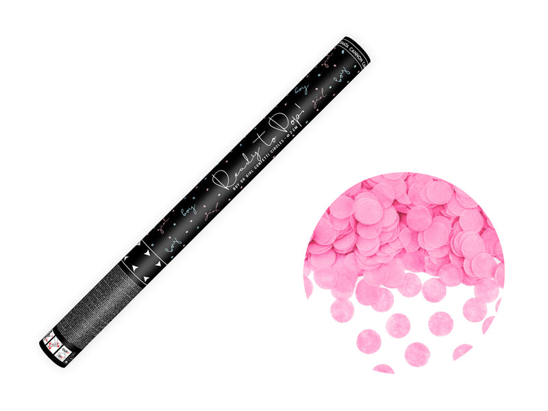 Canon à confettis Ready to Pop 60 cm – rose | Gender Reveal
