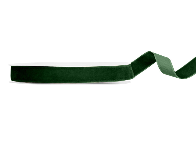 Ruban en velours vert bouteille, 15mm/10m