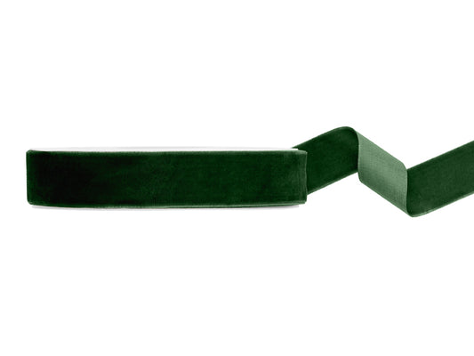 Ruban velours, vert bouteille, 25mm/10m