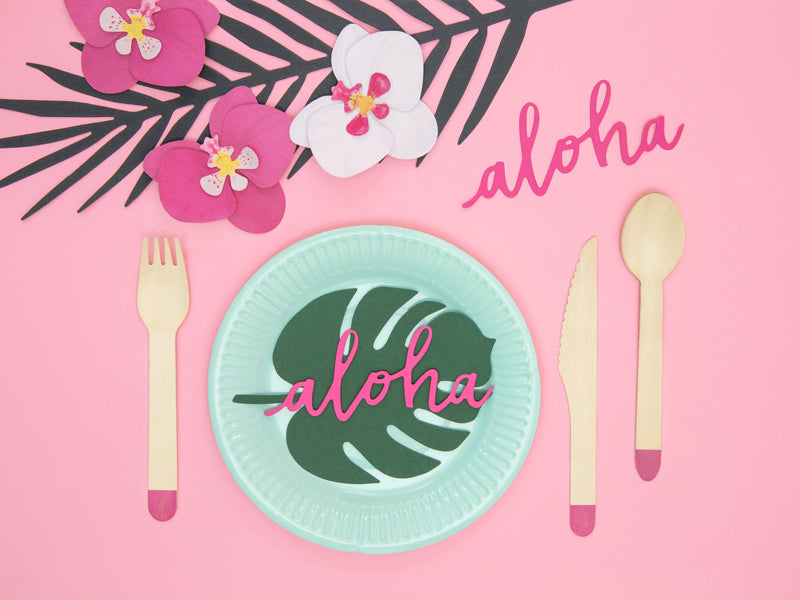 Marque-places feuilles Monstera – Lot de 6