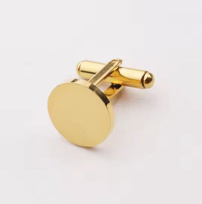 Bouton de manchette + boîte en bois