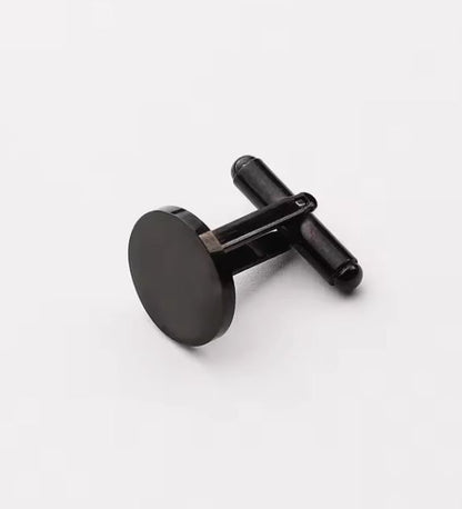 Bouton de manchette + boîte en bois