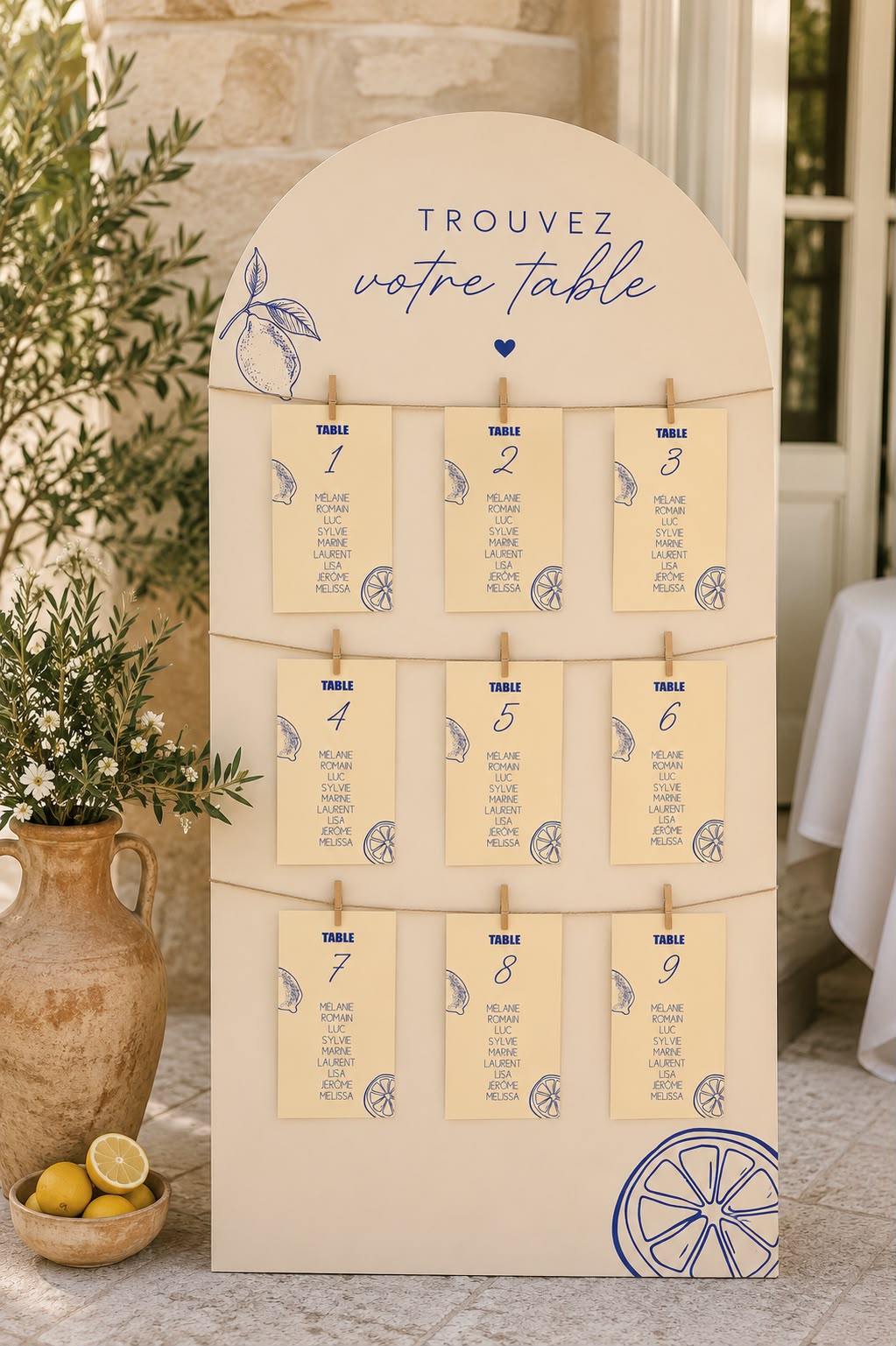 Plan de table - DOLCE VITA