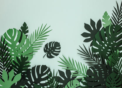 Décorations Aloha - Feuilles tropicales Assortiment – lot de 21 – Déco anniversaire Dino