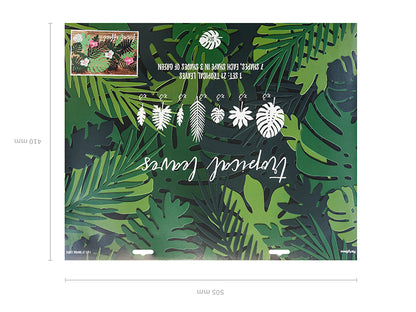 Décorations feuilles tropicales – Lot de 21