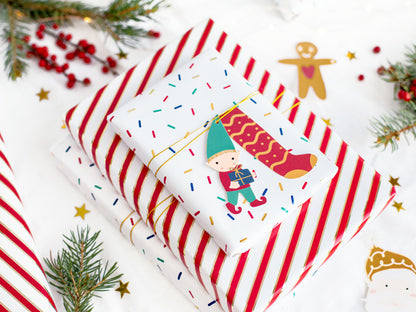 Étiquettes cadeaux Père Noël, mélange – Lot de 12
