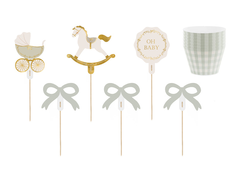 Ensemble pour Muffins Oh Baby, multicolore – lot de 6 pièces