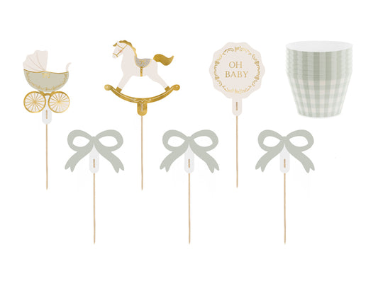 Ensemble pour Muffins Oh Baby, multicolore – lot de 6 pièces