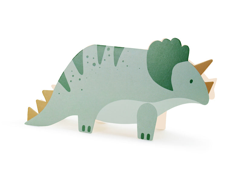 Invitations Tricératops, assortiment – lot de 6