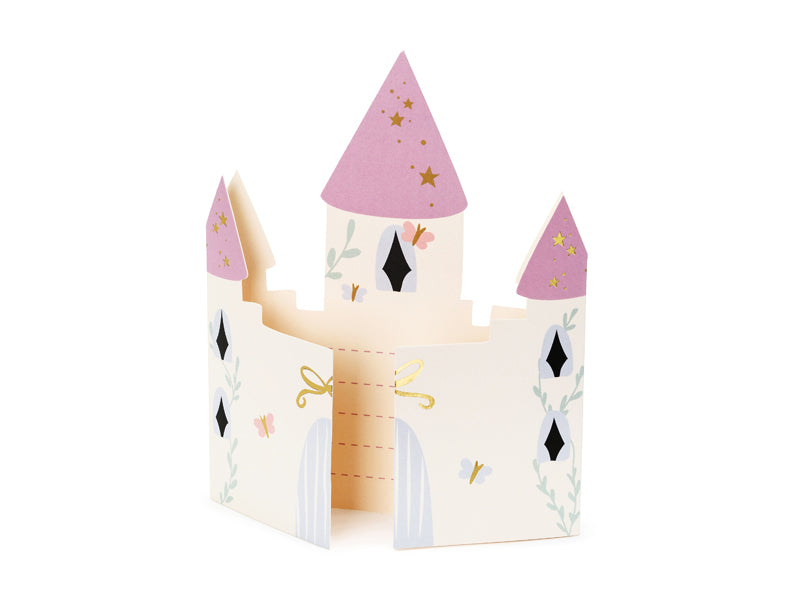 Invitation Château, 12,5x15,5 cm, assortiment – lot de 6 pièces