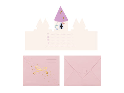 Invitation Château, 12,5x15,5 cm, assortiment – lot de 6 pièces