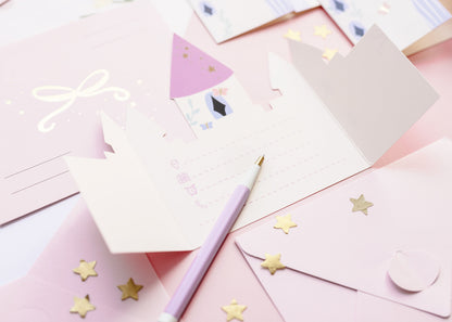 Invitation Château, 12,5x15,5 cm, assortiment – lot de 6 pièces