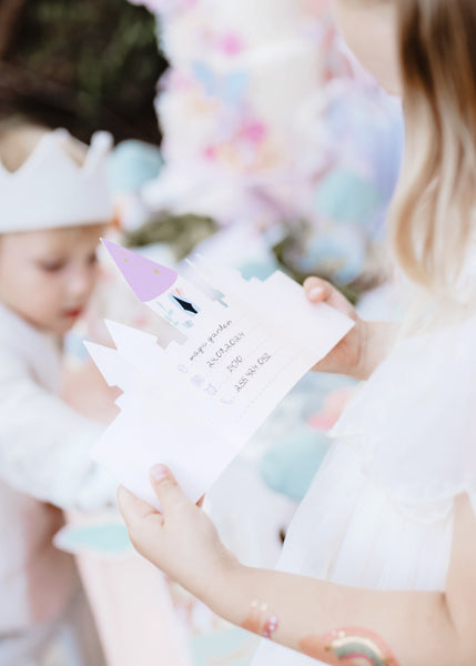 Invitation Château, 12,5x15,5 cm, assortiment – lot de 6 pièces
