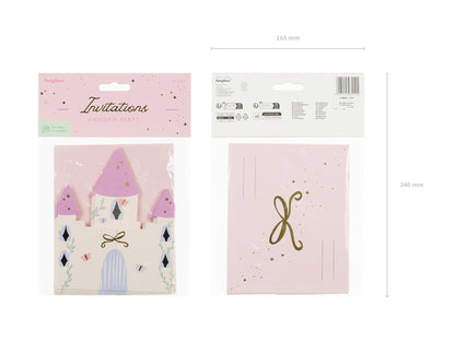 Invitation Château, 12,5x15,5 cm, assortiment – lot de 6 pièces