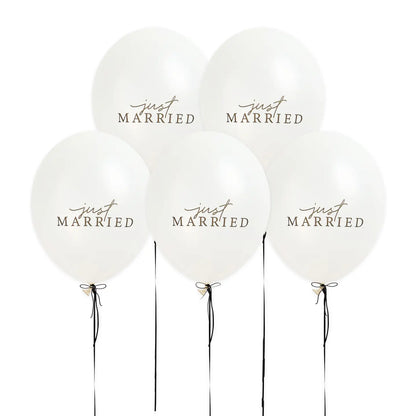 Ballons "Just Married" 30 cm - Lot de 5