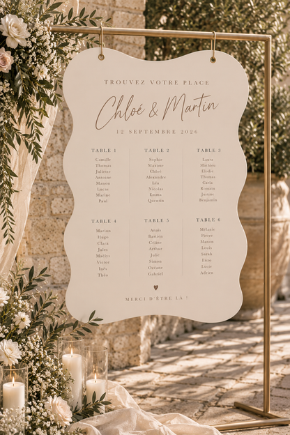 Plan de table - Personnalisé (plusieurs modèles)