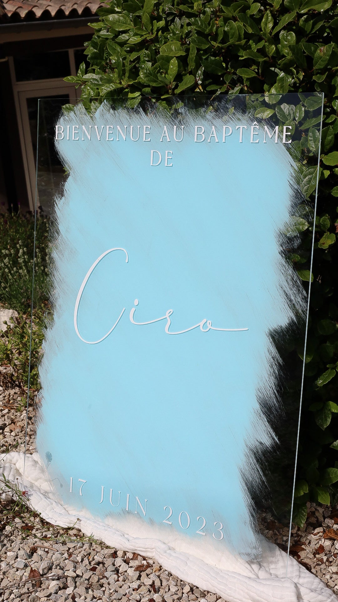 Panneau plexi transparent - Bienvenue