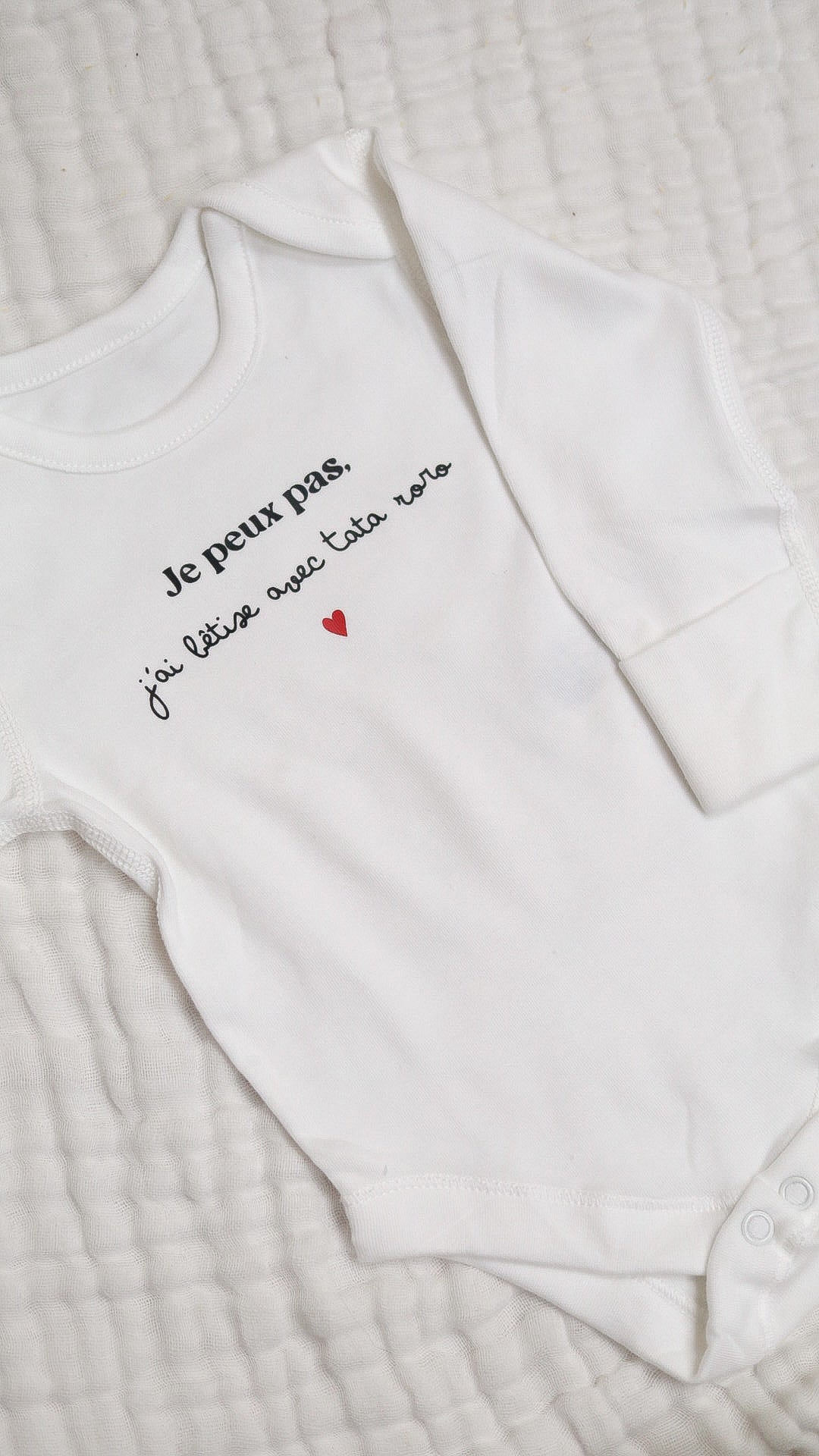 Body bébé blanc « Double police »
