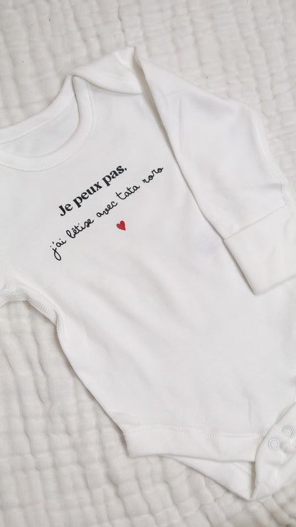 Body bébé blanc « Double police »