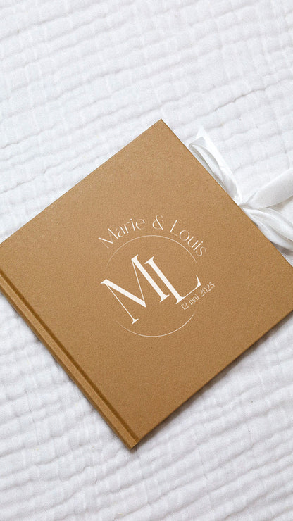Livre d'or kraft ruban